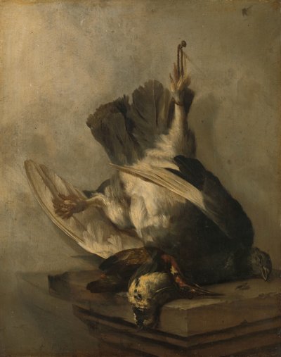 Ağaçkakan ve Snipes ile Natürmort by Cornelis Lelienbergh