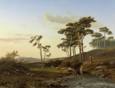 Çoban ile akşam havası by Cornelis Lieste (signed by artist)