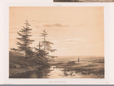Gün batımı ile manzara Günbatımı (nesnedeki başlık) by Cornelis Lieste