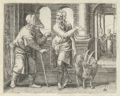 Samson, kayınpederi olan bir çocukla Samson Tarihi (dizi başlığı) by Cornelis Massijs