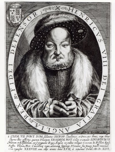 Peter Isselburg tarafından oyulmuş Henry VIII portresi, 1646 by Cornelis Massys