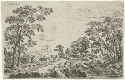 Katır Sürücülü Manzara by Cornelis Matthieu