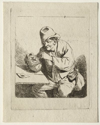 Köylü Piposunu Yakıyor by Cornelis Pietersz Bega