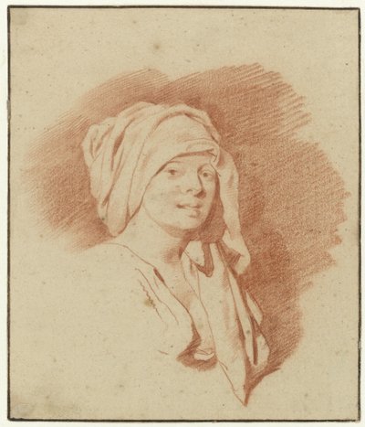 Bir Kadının Çalışması, Göğüs Uzunluğu, Başlıklı, Sağa Dönük by Cornelis Pietersz. Bega