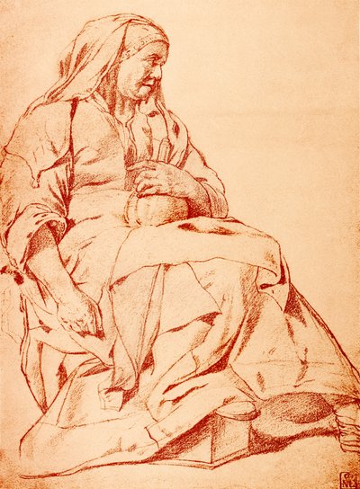 İdrar şişesi olan hasta kadın by Cornelis Pietersz Bega