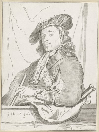 parapetteki adam by Cornelis Ploos van Amstel (signed by artist)