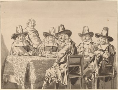 Haarlem Yetim Akıl Hastanesi müdürleri by Cornelis Ploos van Amstel