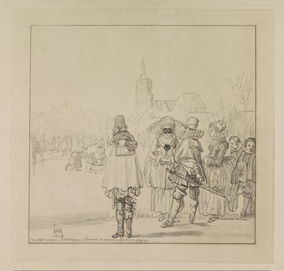 Buz üzerinde zarif şirket by Cornelis Ploos van Amstel