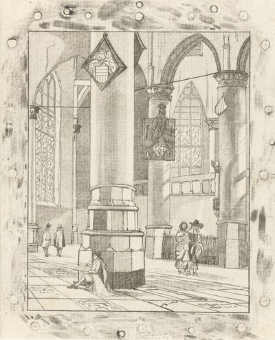 Kerkinterieur by Cornelis Ploos van Amstel