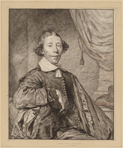 Oturan Bir Adamın Portresi by Cornelis Ploos van Amstel