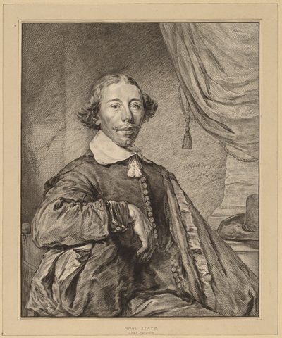 Oturan Bir Adamın Portresi by Cornelis Ploos van Amstel