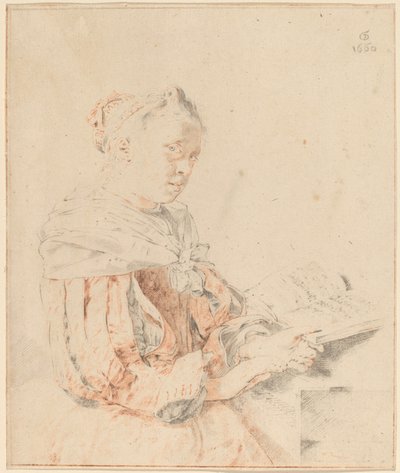 Klavyede Genç Kız by Cornelis Ploos van Amstel