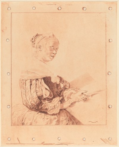 Klavyede Genç Kız by Cornelis Ploos van Amstel