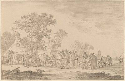 Sığır pazarı by Cornelis Ploos van Amstel after Jan