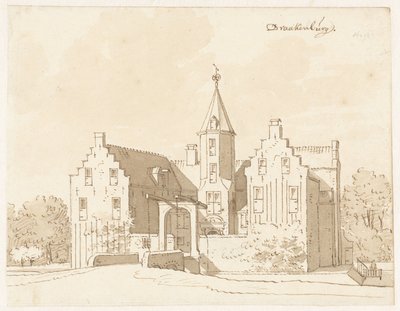 Baarn yakınlarındaki Drakenburg Kalesi by Cornelis Pronk (possibly)