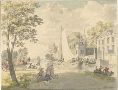 Zevk gemileri ile yaz kara sahnesi by Cornelis Pronk