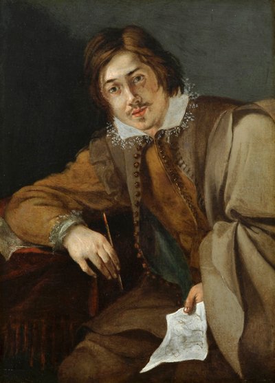 ""Otoportre"" (Otoportre) Resim Cornelis Hermansz Saftleven (1607-1681 dolaylarında) Bakır üzerine yağlı boya, boyut 21.1x15.5 cm Fondation Custodia by Cornelis Saftleven