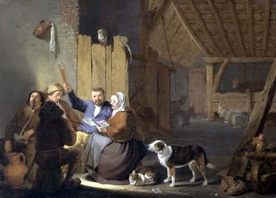 Ahırda İçen Köylü, 1634 by Cornelis Saftleven