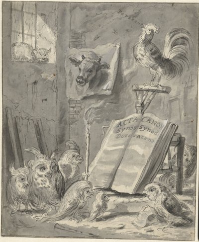 Dordrecht Sinodu Üzerine Hiciv, 1618 by Cornelis Saftleven