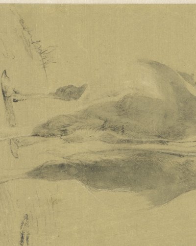 Ayakta inek, arkadan by Cornelis Saftleven