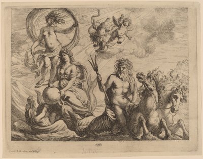 Denizde İki Atlı Neptün by Cornelis Schut I