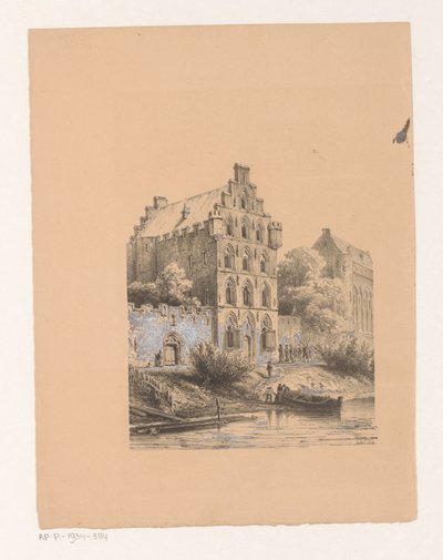 Su kenarındaki evler soyluların evleri by Cornelis Springer