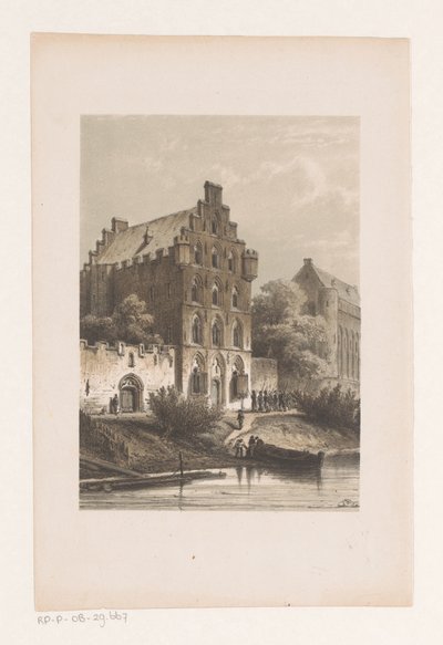 Su kenarındaki evler soyluların evleri by Cornelis Springer