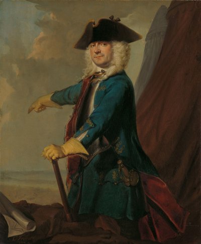 Gerrit Sichterman (1688-1730). Süvari Genel Komutanı, Oranje-Groningen Piyade Alayı Albay, Mezar Komutanı by Cornelis Troost