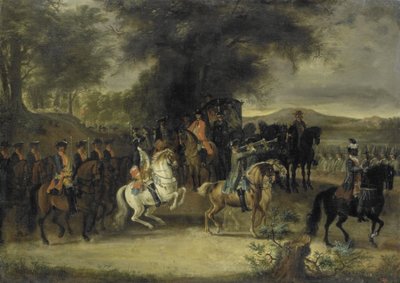 Bir Süvari Alayının Teftişi by Cornelis Troost