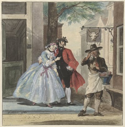 Pefroen'den koyun başlı sahne sahnesi by Cornelis Troost