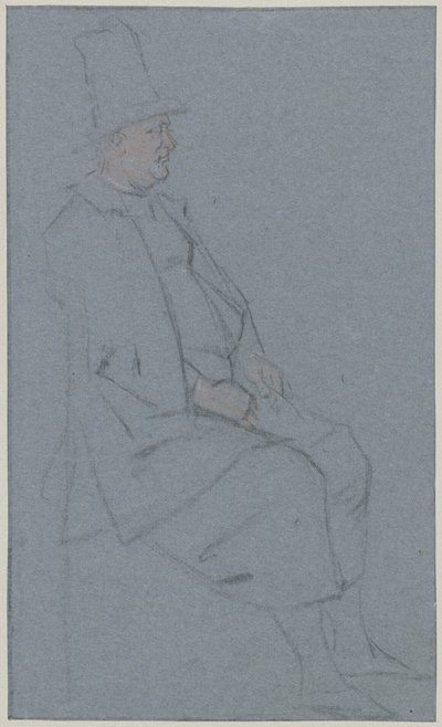 Oturan şarlatan, profil sağda by Cornelis Troost