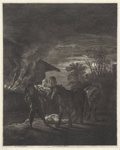 at hırsızlığı by Cornelis Visscher (II)