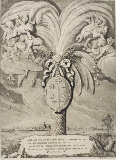Haarlem Arması, Hollanda, Zeeland ve Batı Frizya Kontları ve Konteslerinin son sayfası by Cornelis Visscher