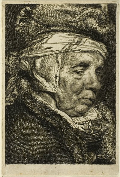 Yaşlı Bir Kadının Başı by Cornelis Visscher