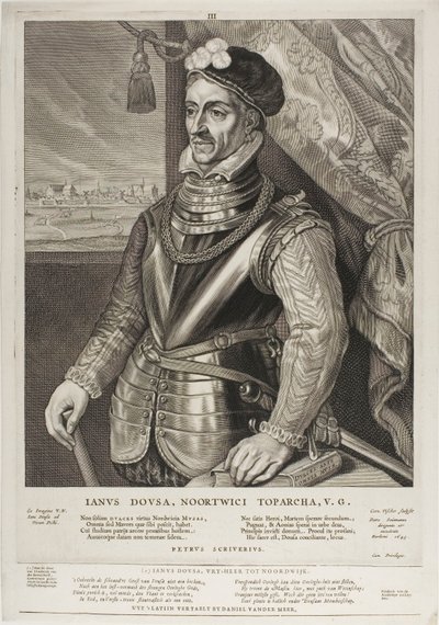 Jan van der Does, Dört Karakterden 3. plaka by Cornelis Visscher