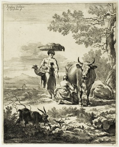 İnek Sağan Kadın by Cornelis Visscher