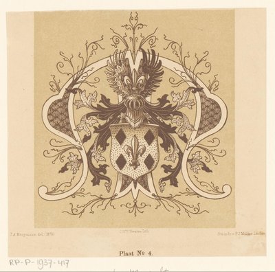 Van Mansvelt ailesinin hanedan arması by Cornelis Willem Hendrik Verster van Wulverhorst