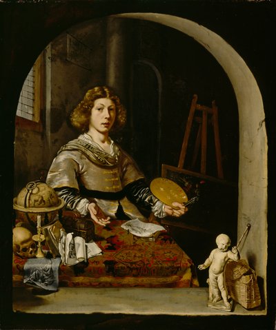 Stüdyosunda Sanatçı, c.1665-70 by Cornelis attr. to Bisschop