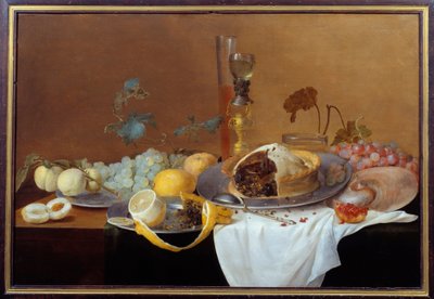 Pate ile Natürmort Boyama Cornelis de Heem (1631-1695) 17. yüzyıl Nantes, Musee des Beaux Arts by Cornelis de Heem