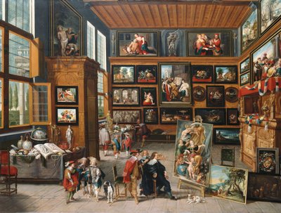 Resimler, Koleksiyonerler" Öğeleri, Bir Sanatçı ve Bir Uzman ile Geniş Bir Giriş Salonu, c.1635-1640 by Cornelis de I Baellieur
