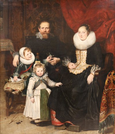 Hollandaca: Sanatçının ve ailesinin otoportresi Ailesiyle birlikte otoportresi by Cornelis de Vos