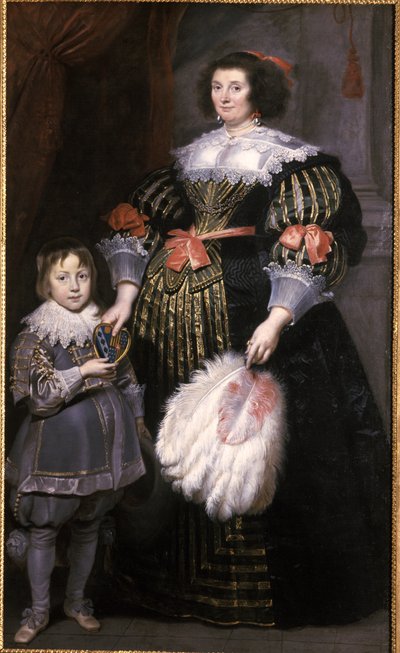 Madam Charlotte Butkens-Smit van Cruyninghen ve oğlu Johannes-Amatus by Cornelis de Vos