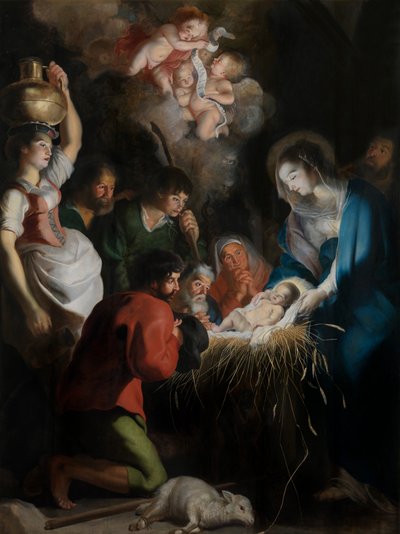 İsa'nın Doğuşu (panel üzerine yağlıboya) by Cornelis de Vos