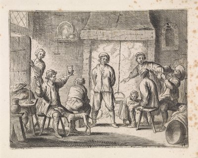 Bir handa çiftçiler Tür sahneleri (dizi başlığı) by Cornelis de Wael
