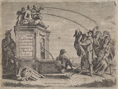 Bir grup insan çeşme Tür sahneleri (dizi başlığı) by Cornelis de Wael