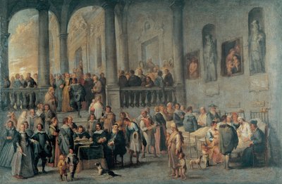 Sick par Wael, Cornelis, de (1592-1667) Ziyareti. Tuval üzerine yağlı boya, ebat: 99x152, c. 1640, Strada Nuova Müzeleri, Cenova by Cornelis de Wael