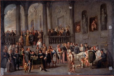 "Hastaları ziyaret edin" tablosu Cornelis De Wael (1592-1667) (ec flam) 1625 Dim 100x150 cm Genlerden sonra, Musei di Strada Nuova (eski Palazzo Bianco) by Cornelis de Wael