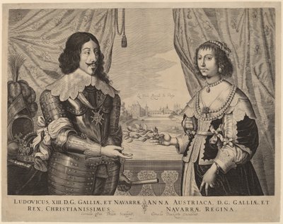 Fransa Kralı XIII. Louis ve Avusturya Kralı Anne by Cornelis van Dalen I