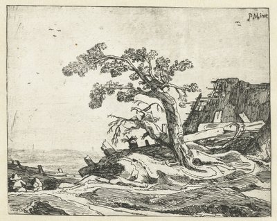 Ağaç ile manzara Dört manzara (dizi başlığı) by Cornelis van Kittensteyn (attributed to)