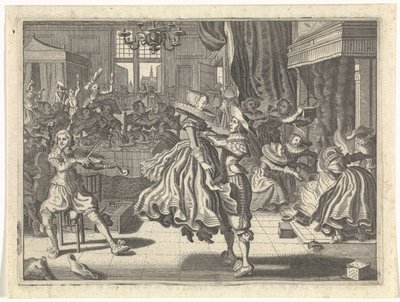 Bir handa dans eden şirket by Cornelis van Kittensteyn